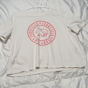 Ivory Ella White crop tee